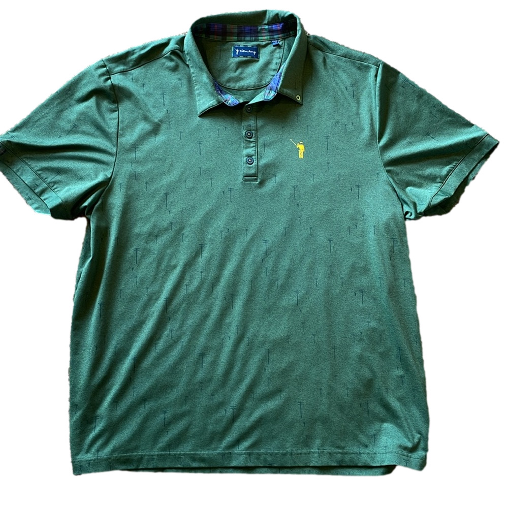 William Murray Mens XXL Classic Green Performance Golf Polo Shirt